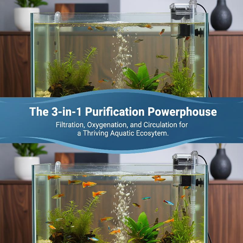 Aquarium Fish Keeping - Filtre d'aquarium à suspendre, silencieux, à