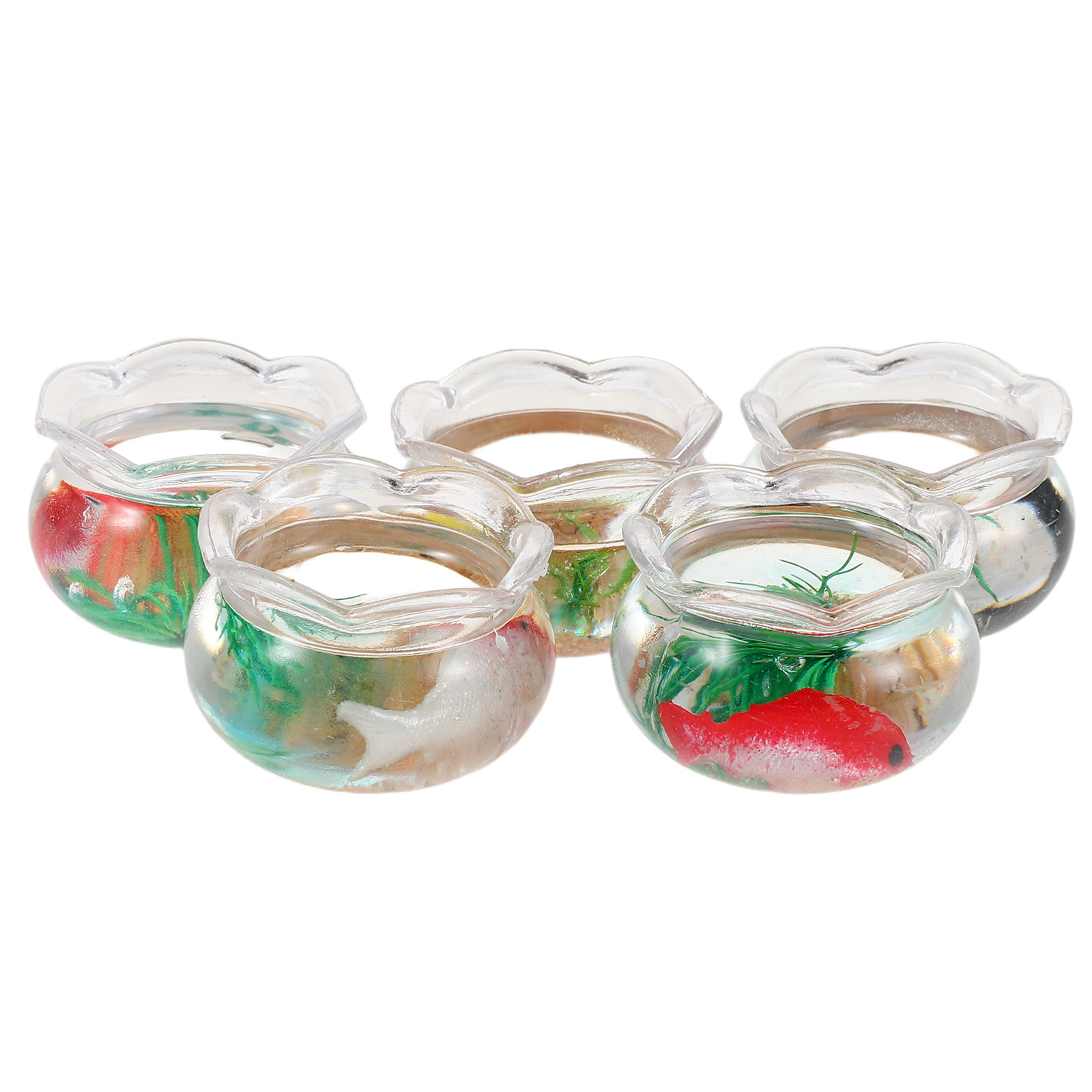 Aquarium Plants - 5 pièces, mini aquarium pour poissons,