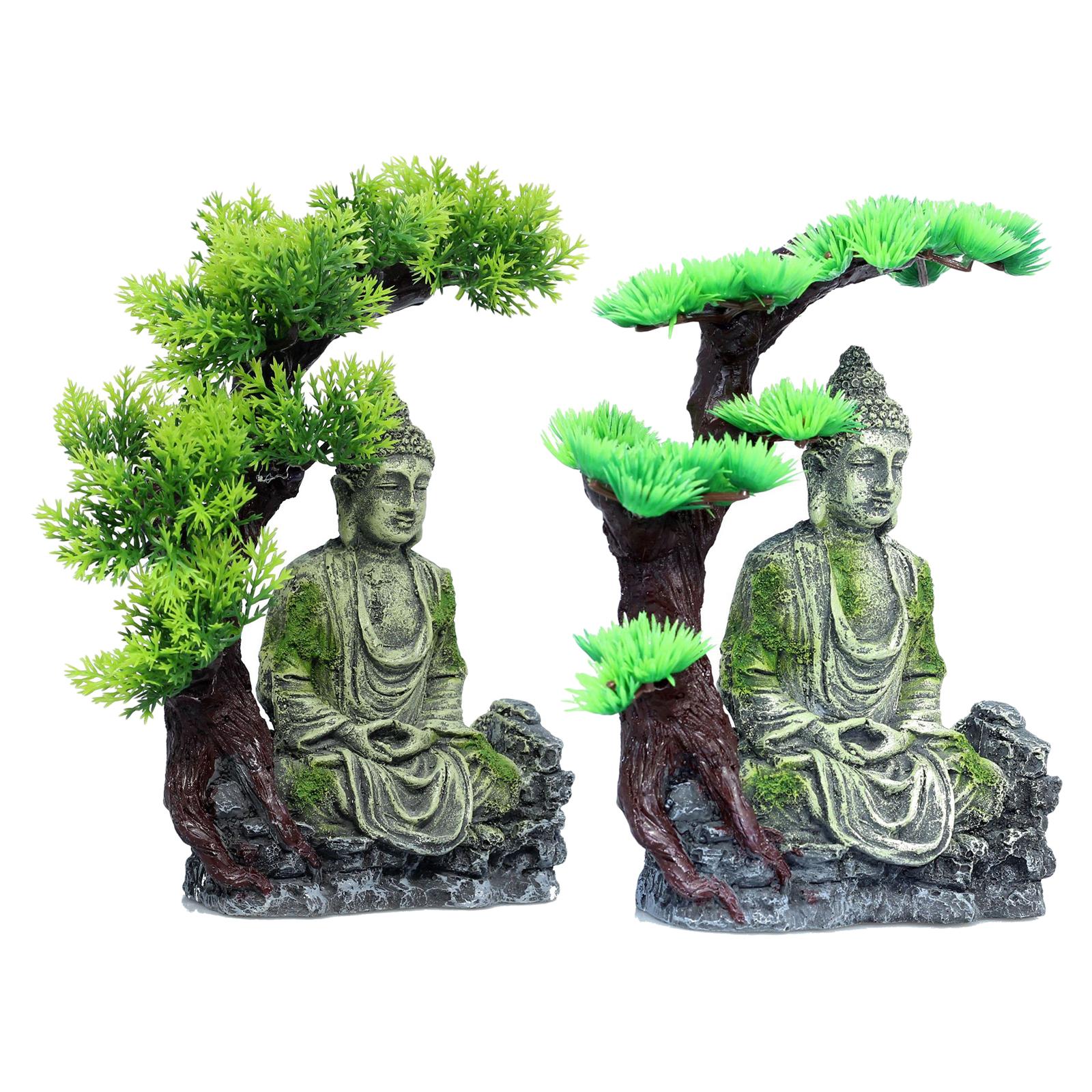 Aquarium Fish Betta - Statue de Bouddha, décorations pour aquarium,