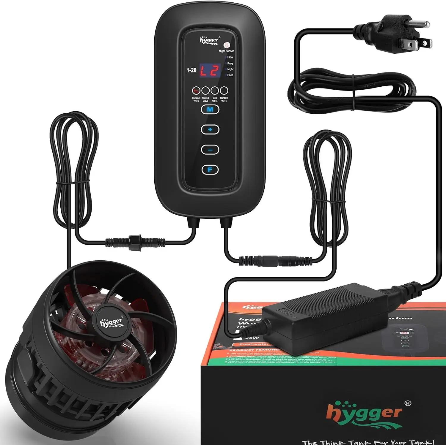 Aquarium Pump - Générateur d'ondes puissant DC pour aquarium,