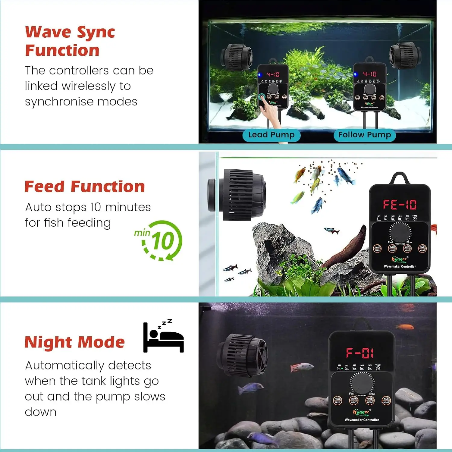 Pompe à ondes réglable pour aq - Aquarium Pump avis et prix