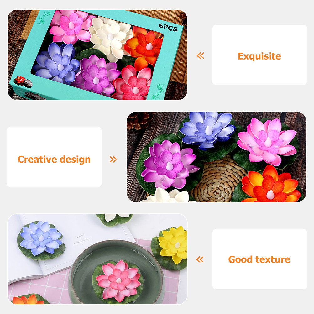 6 pièces, fleurs de lotus arti - Aquarium Decor avis et prix