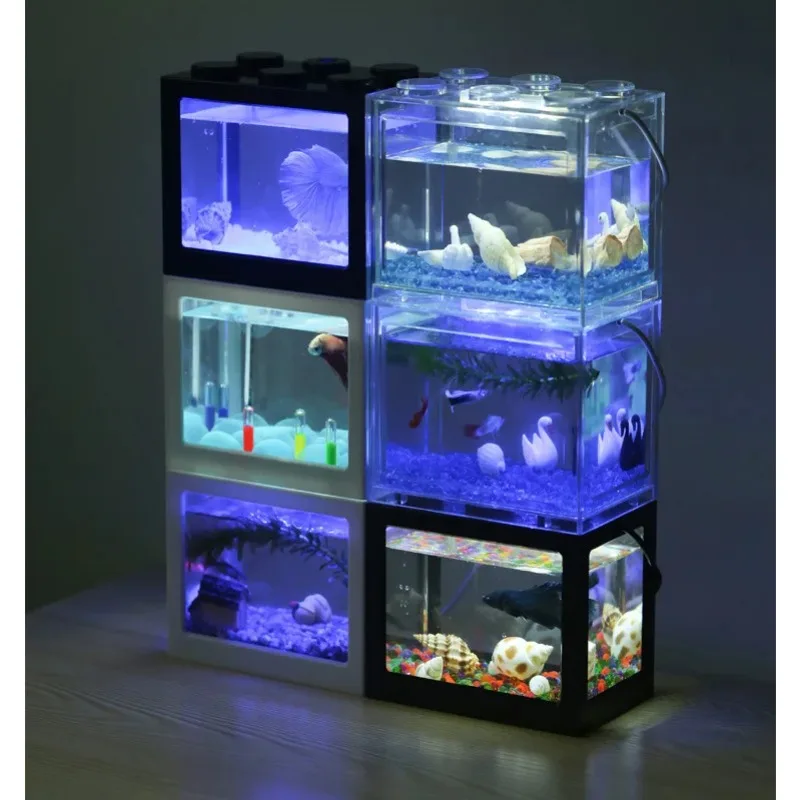 1L USB LED bureau Mini Aquariu - Betta Fish Tank avis et prix